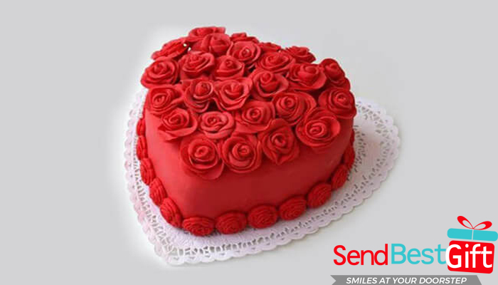 Message Heart Cake Design