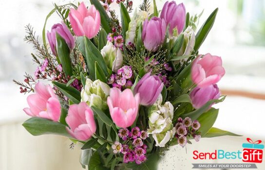 Order a Beautiful Mothers Day flower bouquet with SendBestGift