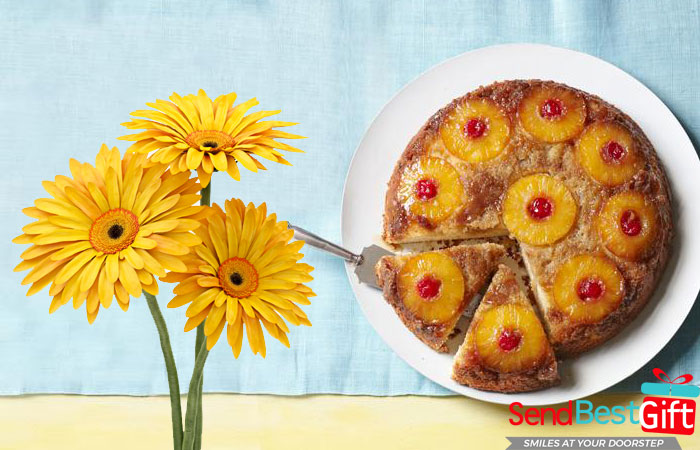 Pineapple-Gerbera-Upside-Down-Cake