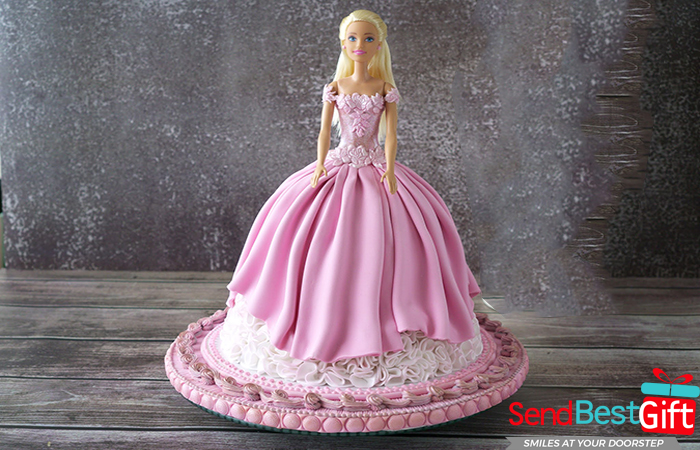 Sparkle Pink Dress Doll Cake