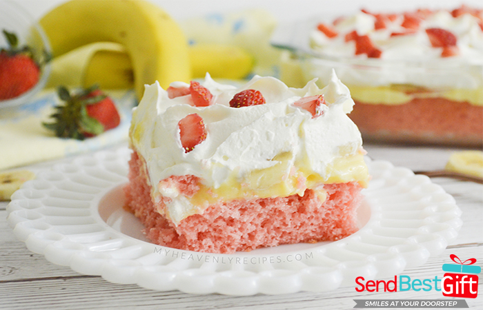 Strawberry-Banana-Mousse-Cake