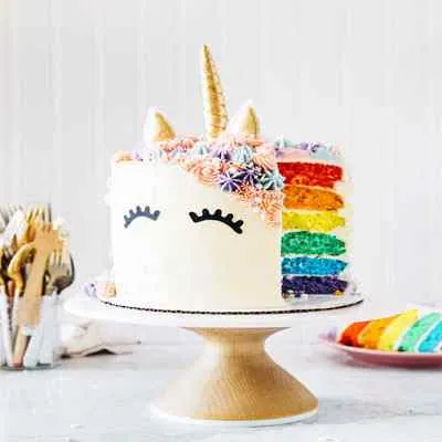 Enticing Rainbow Unicorn Cake