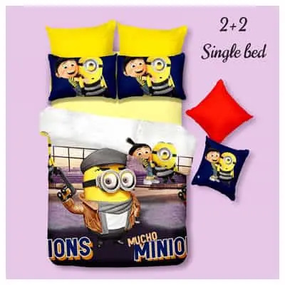 Mucho Minions Printed Bedsheet