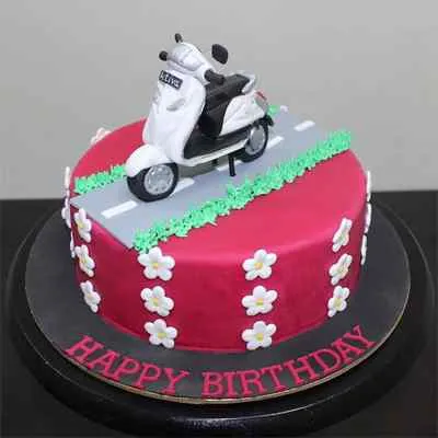Happy Birthday Scooter Cake