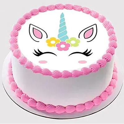 Unicorn 2 tier Birthday Cake (5) | Baked by Nataleen