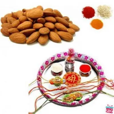 Rakhi Thali With Almonds