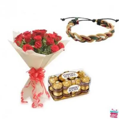 Red Roses, Ferrero Rocher With Band