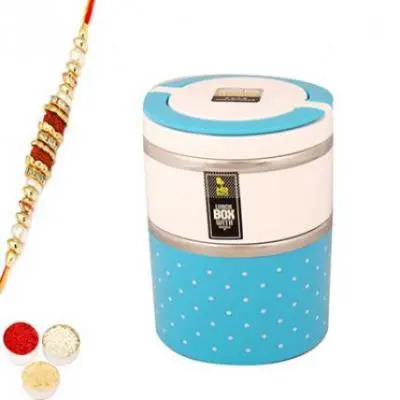  Kids Gifts with Rakhi-Double Tumbler Lunch Box