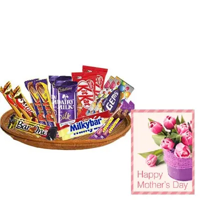 Exclusive Chocolate Basket With Mothers Day Card