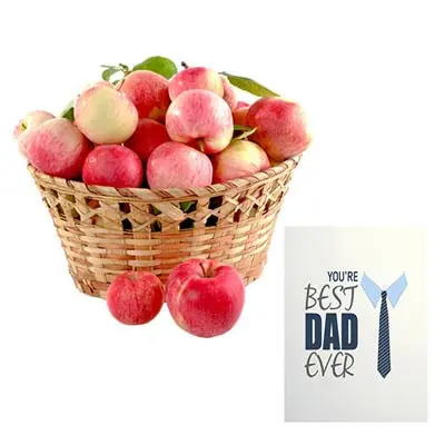 Apple Basket With Fathers Day Card