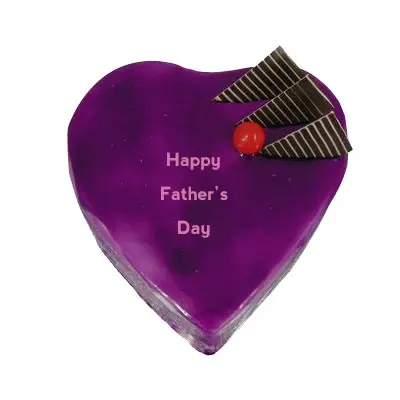 Happy Fathers Day Heart Shape Blueberry Cake