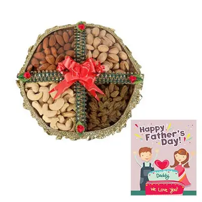 Mixed Dry Fruits Box with Fathers Day Card