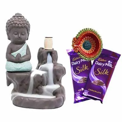 Buddha Fog with Dairy Milk Silk & Diya