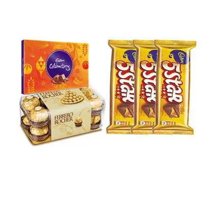 Ferrero Rocher, Cadbury Celebration & 5 Star