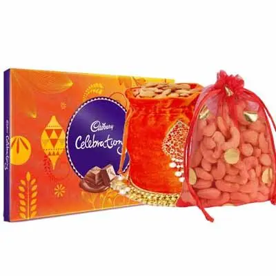 Almonds & Cashew Pouch with Cadbury Celebration