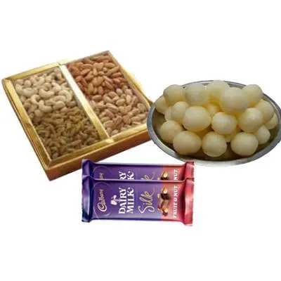Mixed Dry Fruits with Rasgulla & Silk