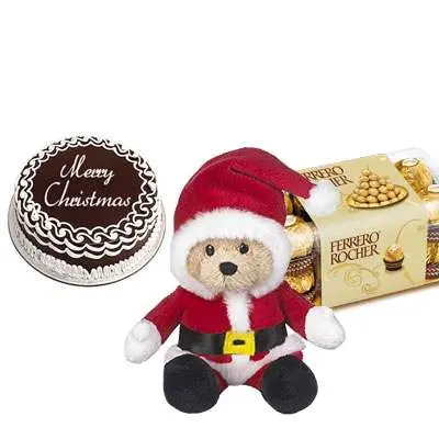 Christmas Cake with Santa Claus & Ferrero Rocher
