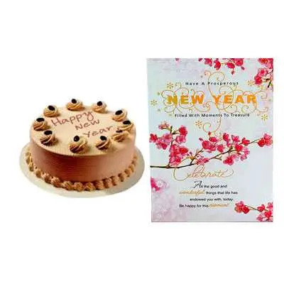 New Year Butterscotch Cake & Card