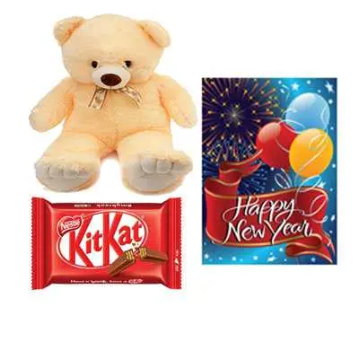 Kitkat with Card & Teddy Bear