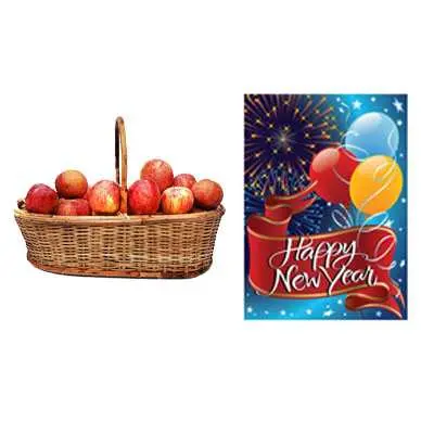 Apple Basket with New Year Card