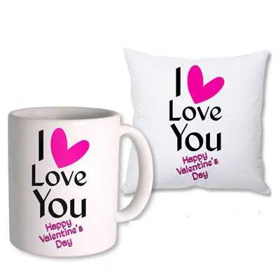 I Love You Mug & Cushion