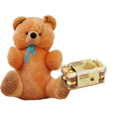 40 Inch Teddy with Ferrero Rocher
