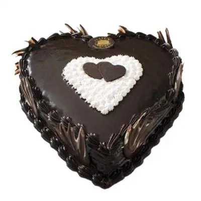 Eggless Heart Chocolate Cake