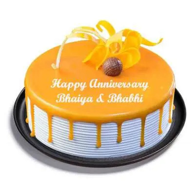 Bhaiya Bhabhi Anniversary Butterscotch Cake