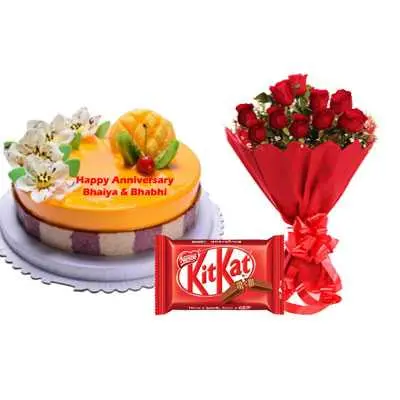 Fruit Cake, Bouquet & Kitkat