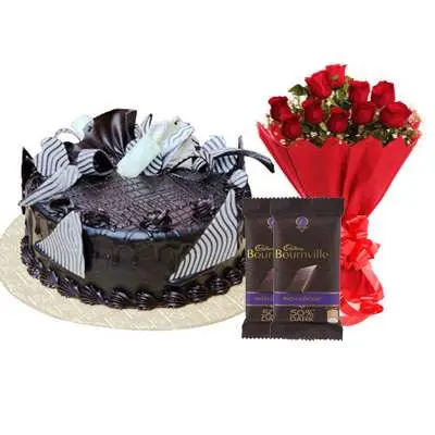 Chocolate Cream Cake, Bouquet & Bournville