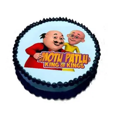 Motu Patlu Chocolate Photo Cake