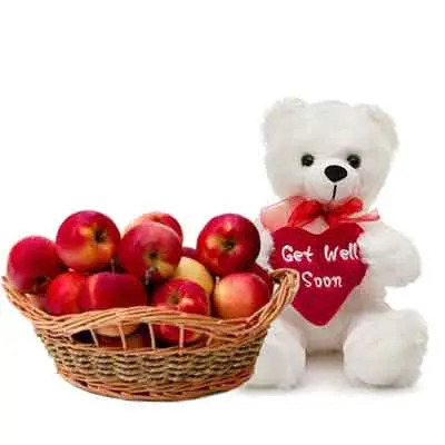 Apple Basket With Teddy