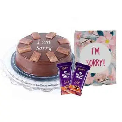 I M Sorry Chocolate Cake With Silk & Card