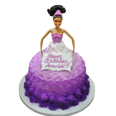 Birthday Barbie Cutout Cake