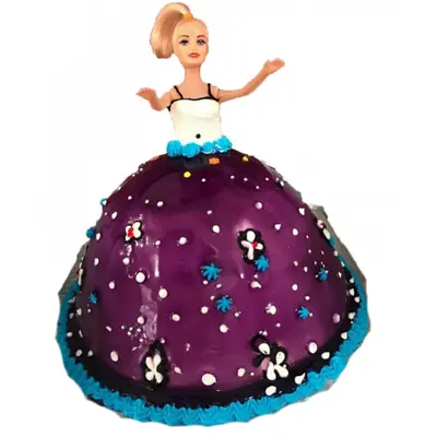 Blueberry Barbie Doll Cake