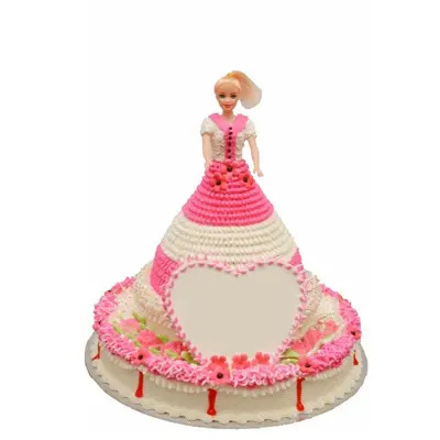 Heart Touching Barbie Doll Cake