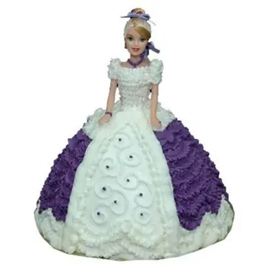 Purple Dress Doll Cake
