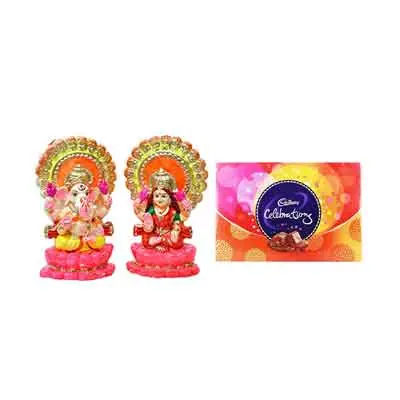Laxmi Ganesh Idols with Celebration
