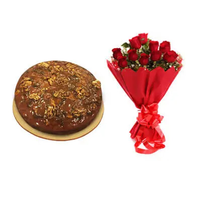 Caramel Dry Cake with Bouquet