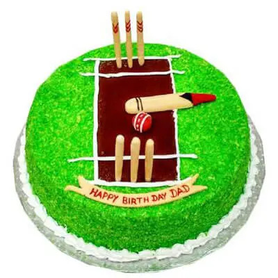 Cricket Pitch Theme Cake