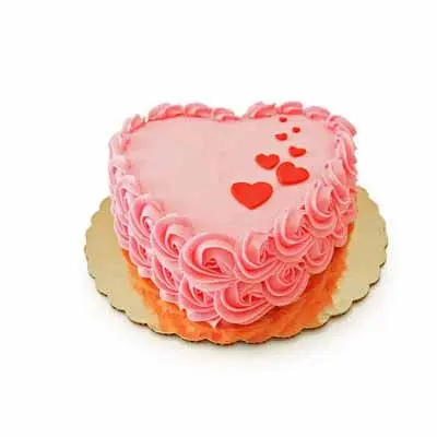 Floating Heart Strawberry Cake