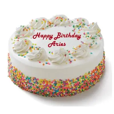 Aries Birthday Vanilla Cake
