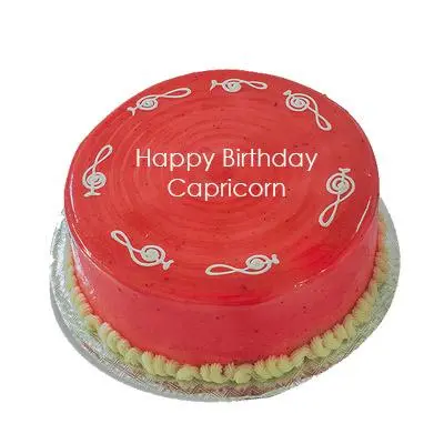 Strawberry Cake For Capricorn Zodiac Sign