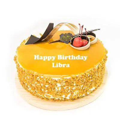 Libra Butterscotch Birthday Cake