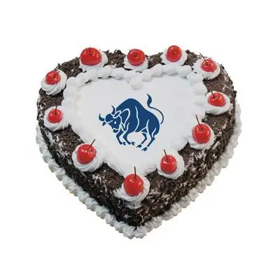 Taurus Black Forest Heart Shape Cake