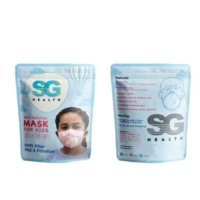 SG HEALTH N95 Pollution Kids Dust Mask with Activated Carbon Pink