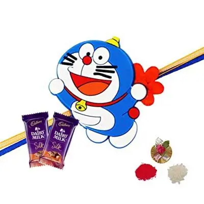Doraemon Rakhi with Silk