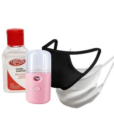 Lifebuoy Sanitizer with Cotton Masks & Spray Machine