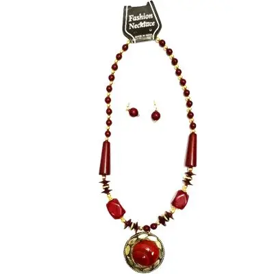 Red Big Pearl Necklace