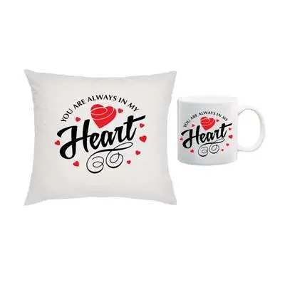 Living in My Heart Cushion & Mug